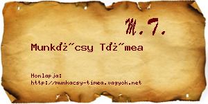 Munkácsy Tímea névjegykártya