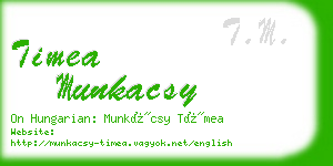 timea munkacsy business card